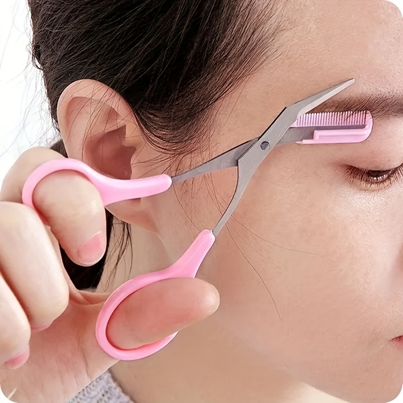 Men'S Grooming Makeup - Augenbrauentrimmer-Schere mit Kamm für Damen und
