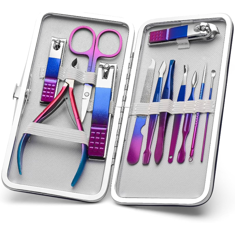 Mens Grooming Kit Gift Set - Maniküre-Set, Nagelknipser, Pediküre-Set für Männer und