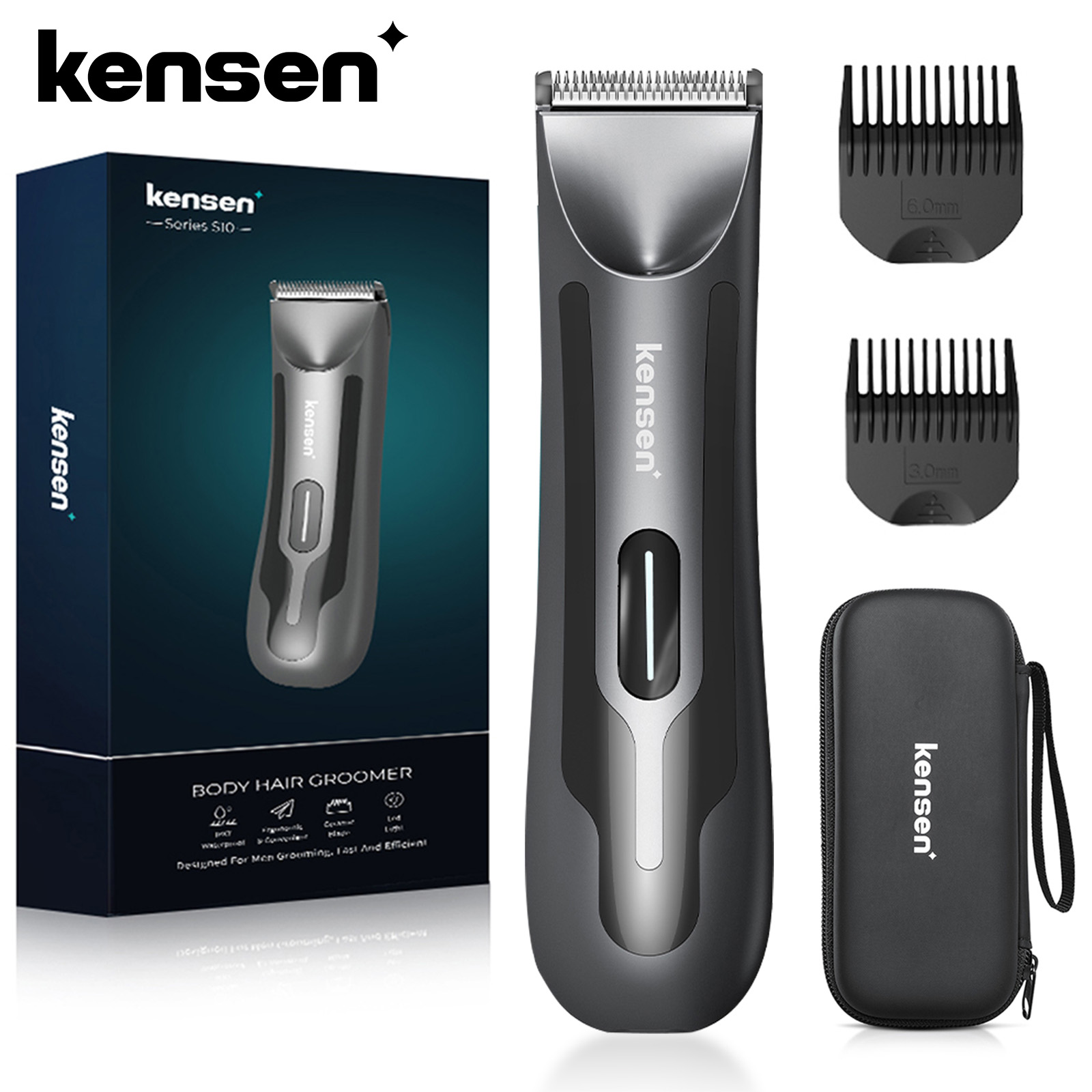 Eyebrow Razor Trimmer - Kensen S10 Elektrischer Körperhaarschneider für Männer,