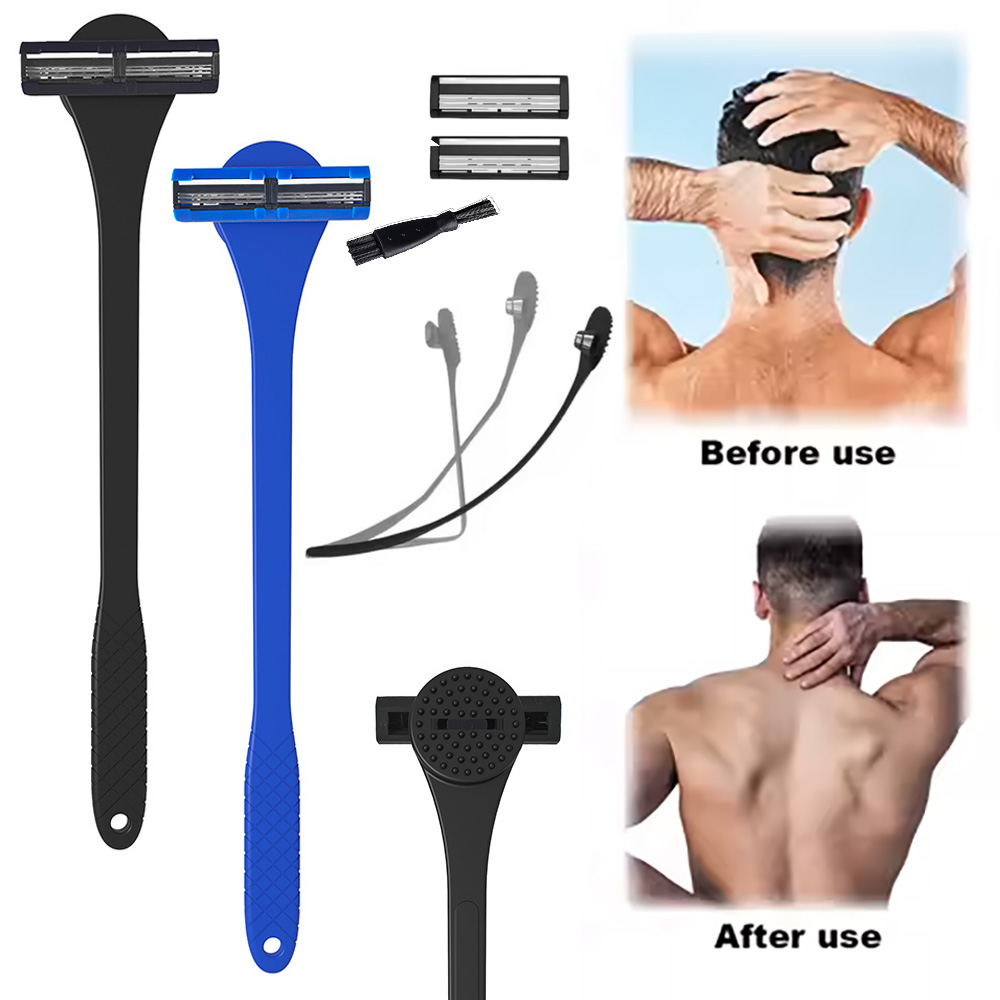 Men'S Grooming Gel - 2-in-1-Rückenrasierer aus Silikon für Herren mit