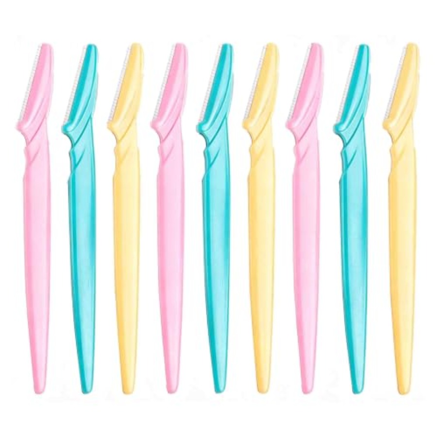 Eyebrow Razor Trimmer - Augenbrauenrasierer 9er-Pack, Präzisions-Gesichtshaartrimmer für Frauen und