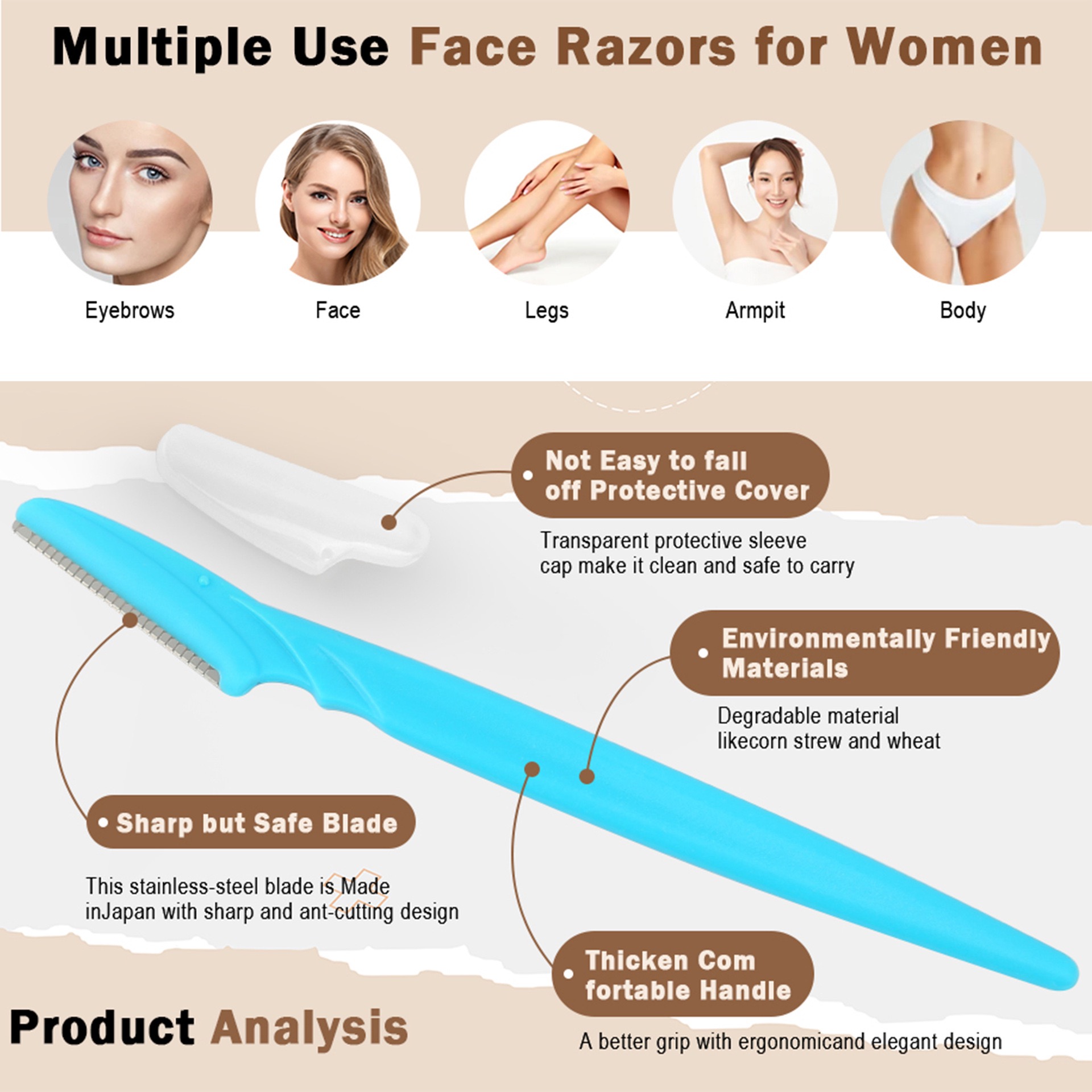 5/10/30/40 Stück Augenbrauenra – Eyebrow Razor Trimmer Bewertung und Preis